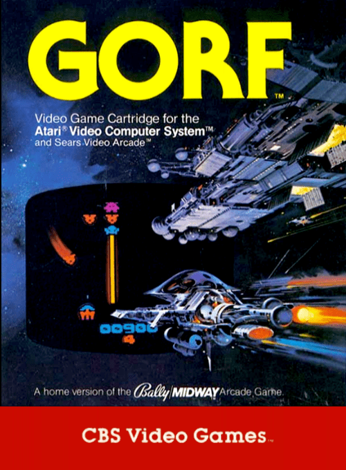 Gorf box art for Atari 2600